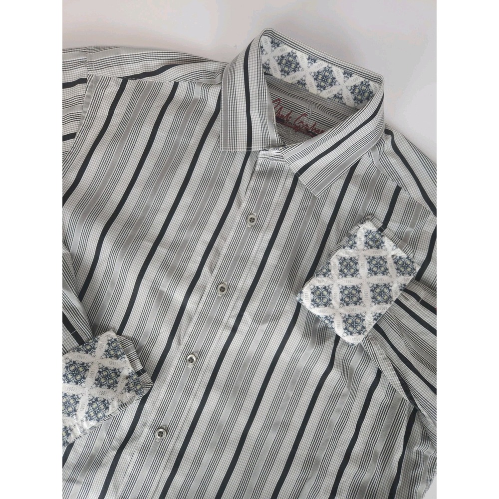 Robert Graham Men's Long Sleeve Button Up Flip Cuff Shirt Medium